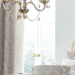 Catherine Lansfield Opulent Jacquard Eyelet Curtains - W167 x Drop 183cm