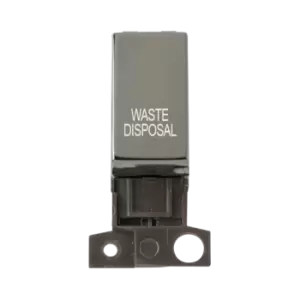 Click Scolmore MiniGrid 13A Double-Pole Ingot Waste Disposal Switch Black Nickel - MD018BN-WD