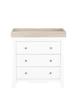 CuddleCo Clara 3 Drawer Dresser & Changer Driftwood Ash, Ash