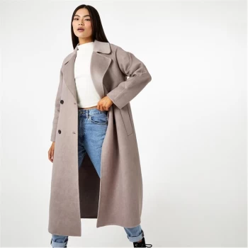 Jack Wills Wool Overcoat - Dusky Pink