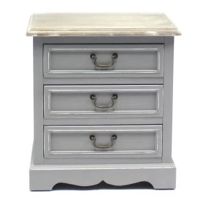 Charles Bentley Loxley Vintage 3 Drawer Bedside Table