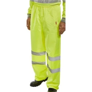 BSeen Traffic Trousers Hi Vis Reflective Tape 4XL Saturn Yellow Ref