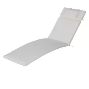 Outsunny Sun Lounger Cushion - White