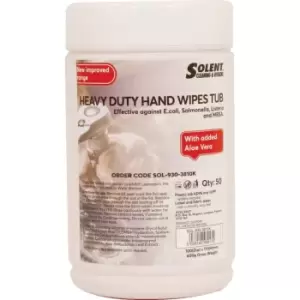 HEAVY DUTY SCRUBS HAND AND SURFACE DEGREASER WIPES (TUB OF 50)