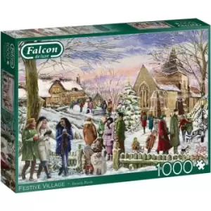 Jumbo Falcon de luxe Festive Village 1000 Piece Jigsaw Puzzle