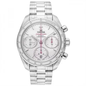 Speedmaster 38mm Co-Axial Chronograph 38mm Automatic White Dial Diamonds Mens Watch