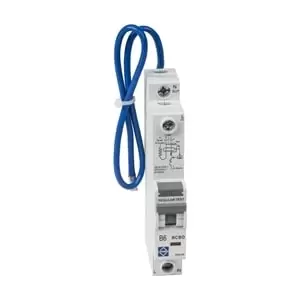 Lewden 50A 1 Module Single Pole A Class Type B RCBO 6Ka 30mA - RCBO-50-30-SPA