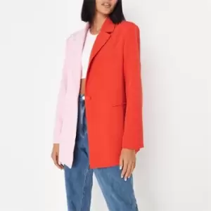 Missguided Tailored Colourblock Oversized Blazer - Multi