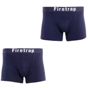 Firetrap 2 Pack Boxer Shorts - Blue