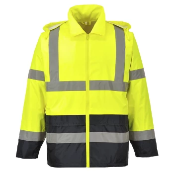 Classic Hi Vis Contrast Rain Jacket Yellow / Black 3XL