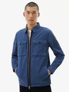 Barbour International Cloud Zip Thru Overshirt - Blue Size M, Men