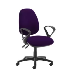 Dams MTO Jota High Back Operator Chair with Fixed Arms - Blizzard Grey