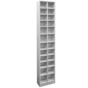 Techstyle Block Tall Sleek 360 Cd / 160 DVD Media Storage Tower Shelves White