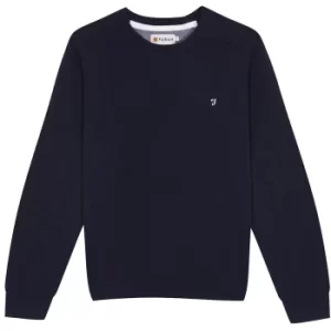 Farah Mens Stern Crew Neck Knit True Navy Large