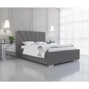 Envisage Trade - Khuduro Upholstered Beds - Plush Velvet, King Size Frame, Grey - Grey