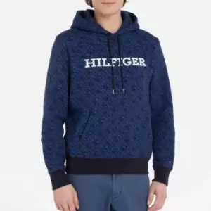 Tommy Hilfiger Mens AOP Monogram Hoodie - Desert Sky - M