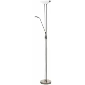 Floor Lamp Light Bronzed Shade White Satined Glass Plastic Bulb LED 20W