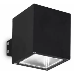 Snif square Black wall light 1 bulb