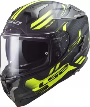 LS2 FF327 Challenger Spin Helmet, black-yellow Size M black-yellow, Size M