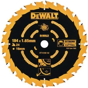 DEWALT Extreme Framing Circular Saw Blade 184 x 16mm x 24T