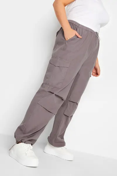 Yours Parachute Trousers Grey