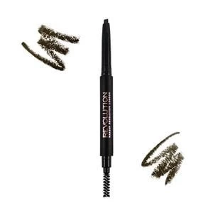 Makeup Revolution Duo Brow Pencil Medium Brown Brown