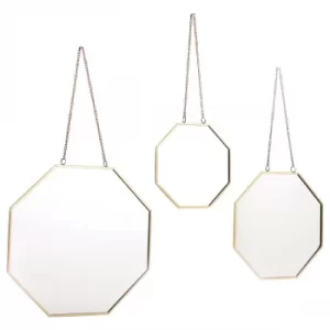 Set of 3 Hanging Geometric Mirrors