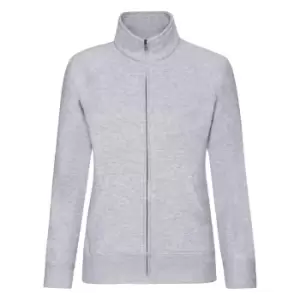 Fruit Of The Loom Ladies/Womens Lady-Fit Fleece Sweatshirt Jacket (S) (Heather Grey)