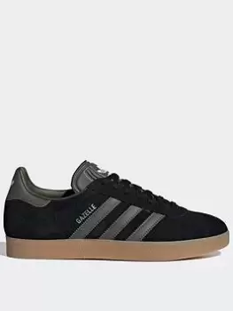 adidas Originals Gazelle - Black/Grey, Size 7.5, Men