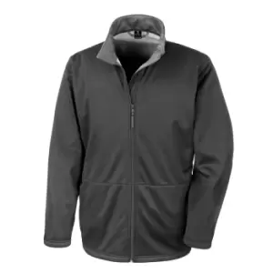 Result Core Mens Soft Shell 3 Layer Waterproof Jacket (M) (Black)