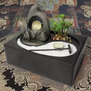 Zen Garden Indoor Illuminated Water Fountain by Well Being