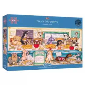 Gibsons Tail of Two Chippys 636 Piece Jigsaw Puzzle