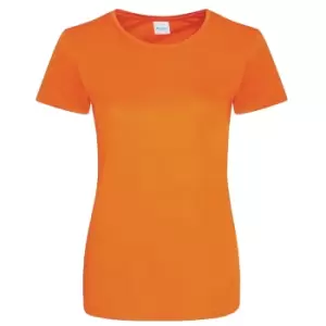 AWDis Just Cool Womens/Ladies Girlie Smooth T-Shirt (S) (Orange Crush)