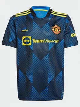 adidas Manchester United Junior 21/22 3rd Shirt - Navy, Size 15-16 Years