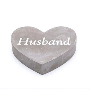 Thoughts Of You Graveside Concrete Heart - Husband