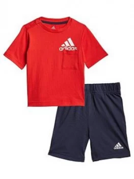 Adidas Unisex Infant Badge Of Sport Summer Set