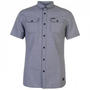 Firetrap Blackseal Dogtooth Shirt - Blue