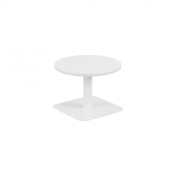 Contract 600mm Low Table - White Top and White Legs