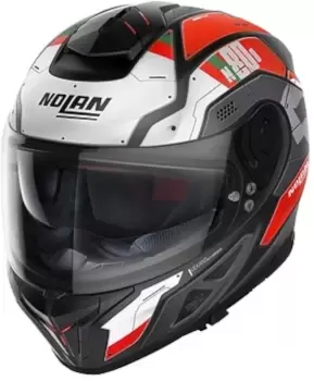 Nolan N80-8 Starscream N-Com Helmet, black-white-red, Size XL, black-white-red, Size XL