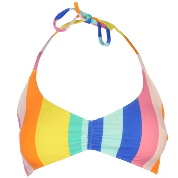 Jack Wills Jack Stripe Halter Neck Bikini Top - MULTI