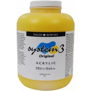 Daler Rowney System 3 Acrylic Paint Lemon Yellow 2.25L