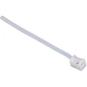 Cable tie 150 mm White Screw base KSS 544730