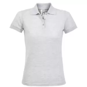 SOLs Womens/Ladies Prime Pique Polo Shirt (XL) (Ash)