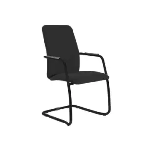 Dams MTO Tuba Black Cantilever Frame Conference Chair with Fully Upholstered Bac