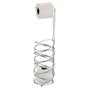 Showerdrape Chrome Wire Celeste Toilet Roll Holder & Spare Toilet Roll Combo