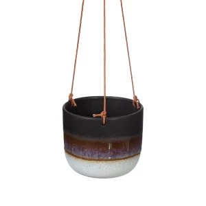 Sass & Belle Mojave Glaze Black Hanging Planter