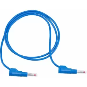 R-TECH 524598 Test Lead 100cm Retractable Shroud 4mm Stackable Plugs Blue, 600V