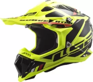 LS2 MX700 Subverter Evo Stomp Motocross Helmet, black-yellow, Size 2XL, black-yellow, Size 2XL