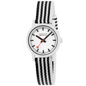 Mondaine Essence Quartz White Dial Two Tone Recycled PET Strap Unisex Watch MS1.32110.LA