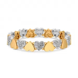 Jon Richard Two Tone Heart Bracelet